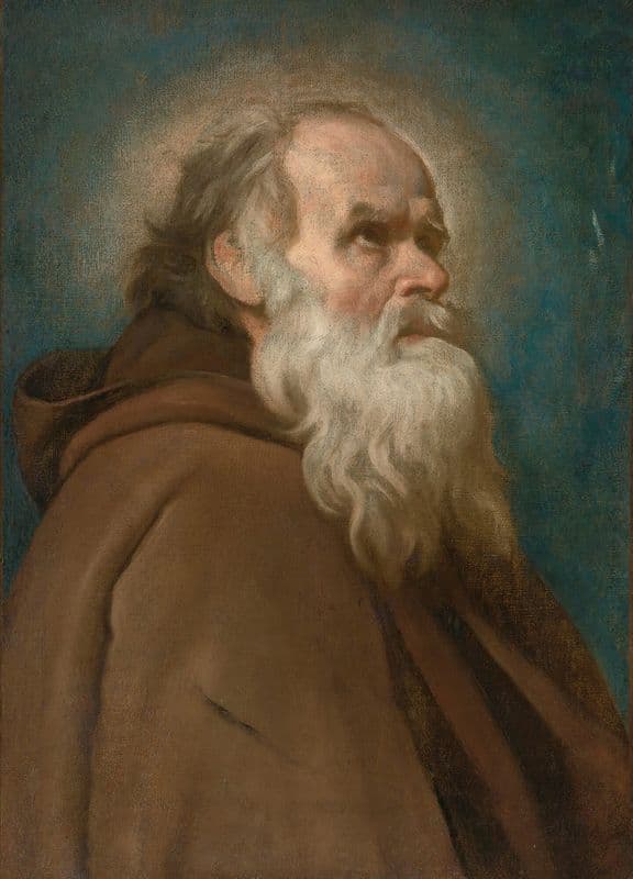 Saint Anthony Abbot as a canvas print