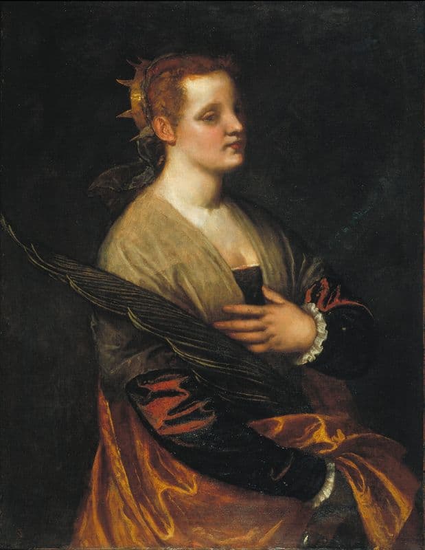 Saint Catherine (1580-1585) as a canvas print