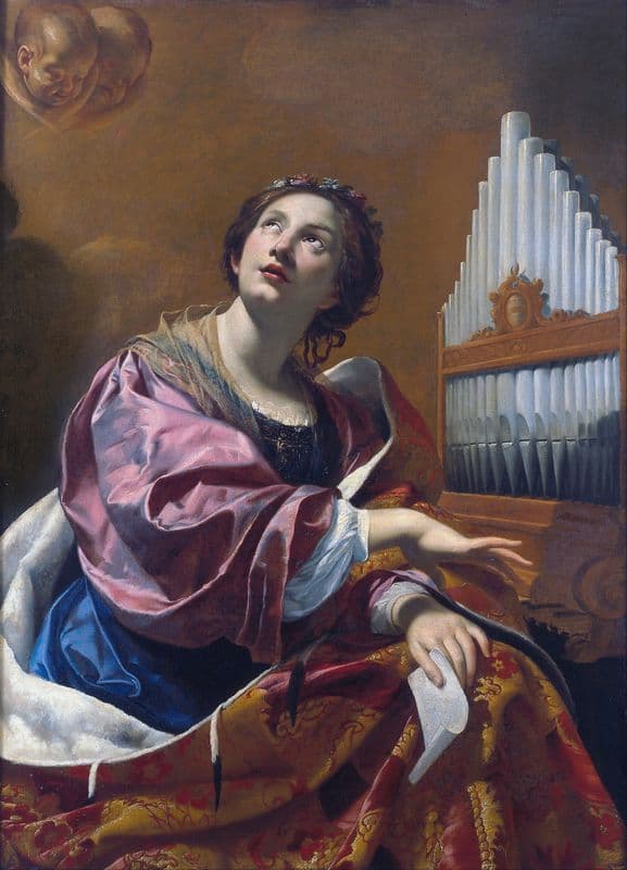 Saint Cecilia (1625-1627) as a canvas print