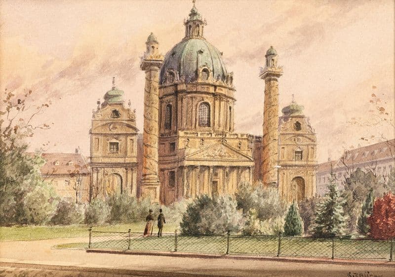 Saint Charles’ s Church in Vienna as a canvas print