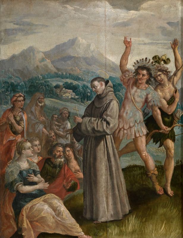 Saint Didacus Preaches in the Canary Islands as a canvas print