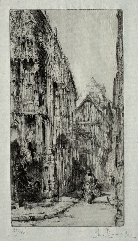 Saint-Etienne des Tonneliers a Rouen (before 1925) as a canvas print