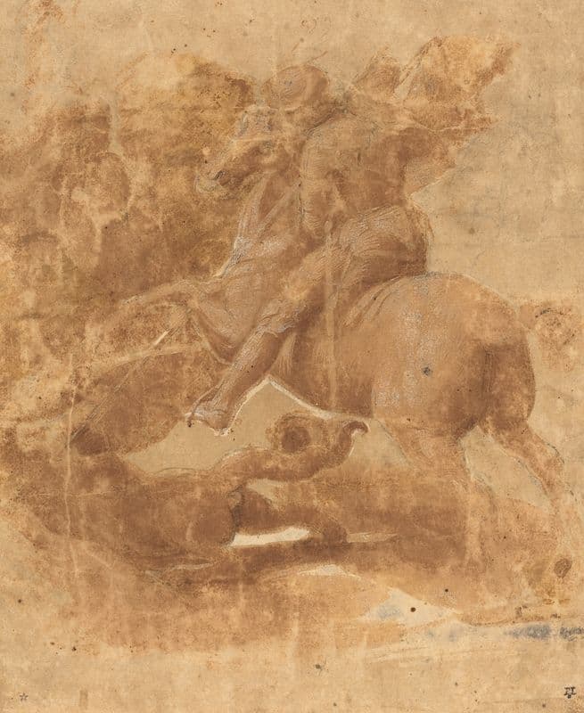 Saint George and the Dragon as a canvas print