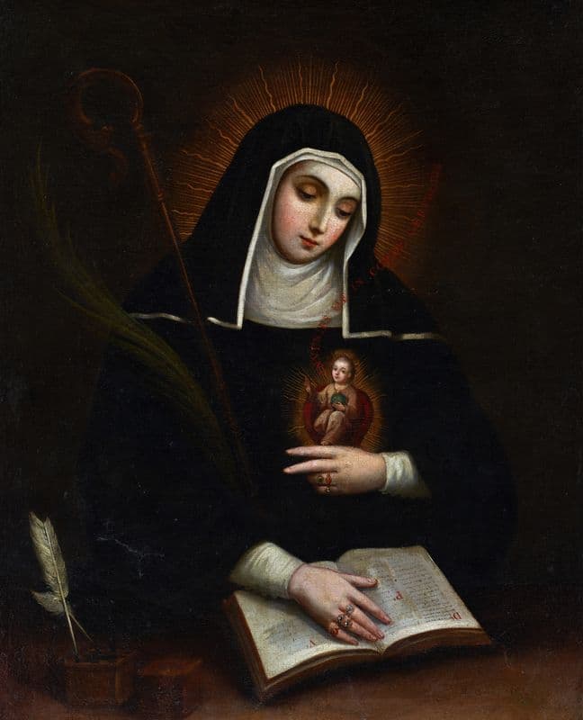 Saint Gertrude (Santa Gertrudis) as a canvas print