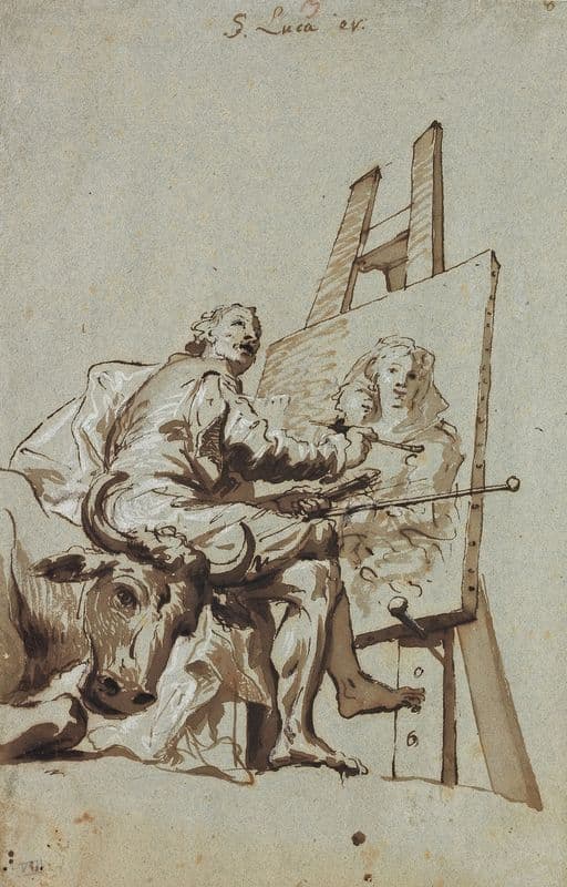Saint Luke Painting the Virgin (1750–60) as a canvas print