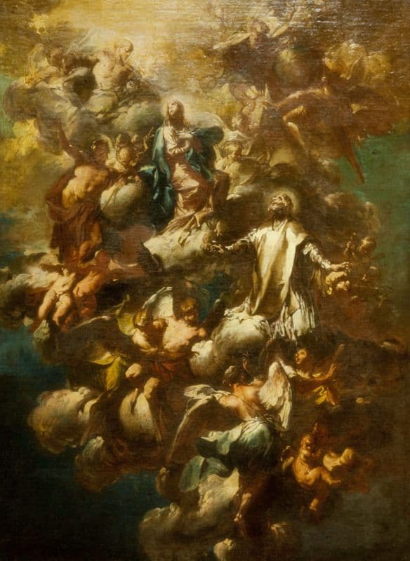 Saint Philip Neri in Glory as a canvas print