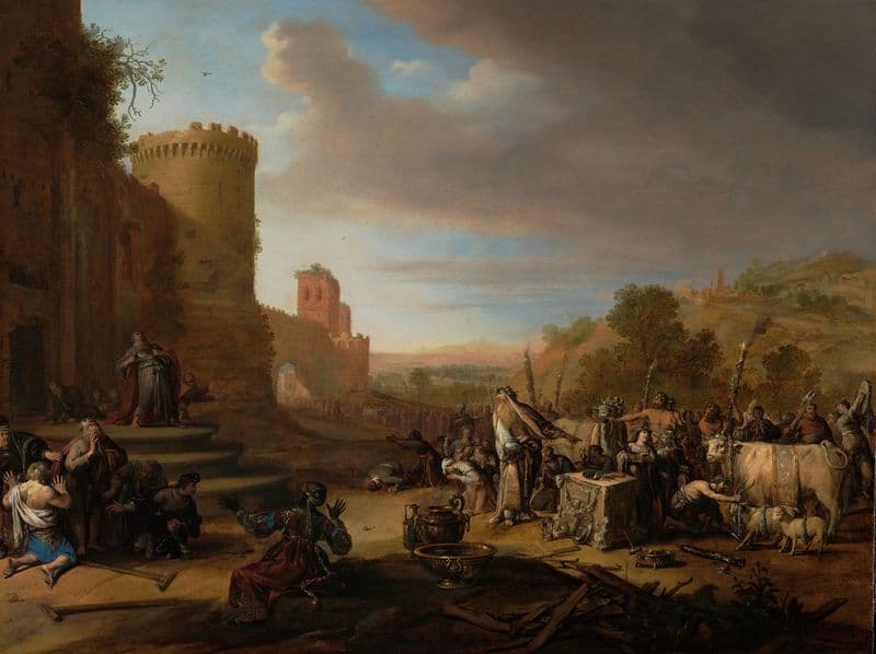 Saints Paul and Barnabas at Lystra (Sacrifice at Lystra) as a canvas print