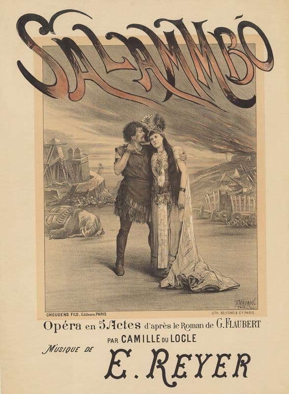 Salammbô. Opéra en 5 actes d’après le roman de G. Flaubert, par Camille Du Locle as a canvas print