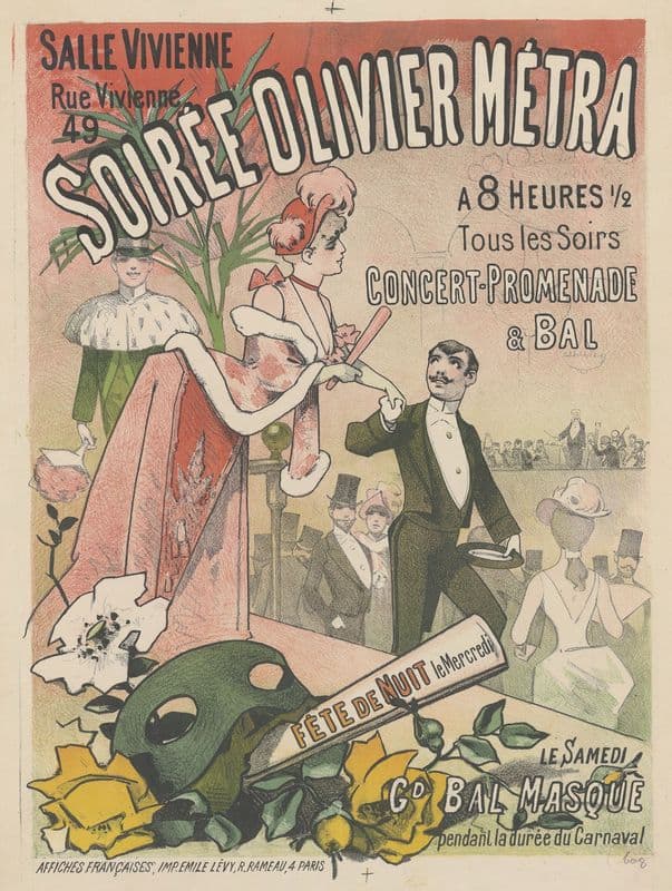 Salle Vivienne. Soirée Olivier Métra as a canvas print