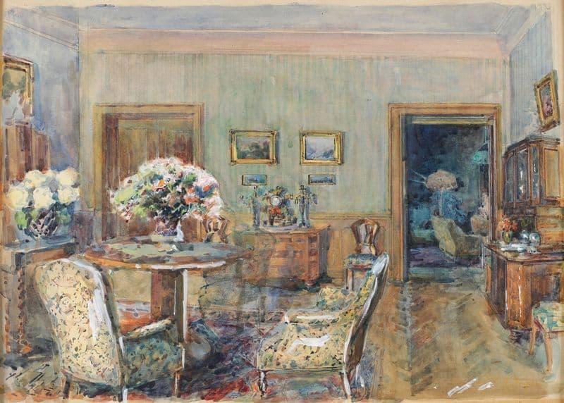 Saloninterieur as a canvas print