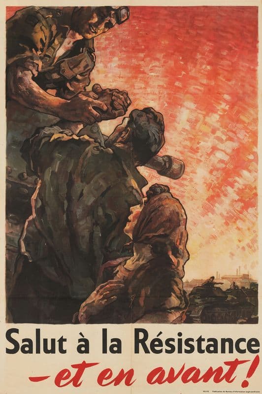 Salut a la Resistance – et en avant! (between 1940 and 1945) as a canvas print