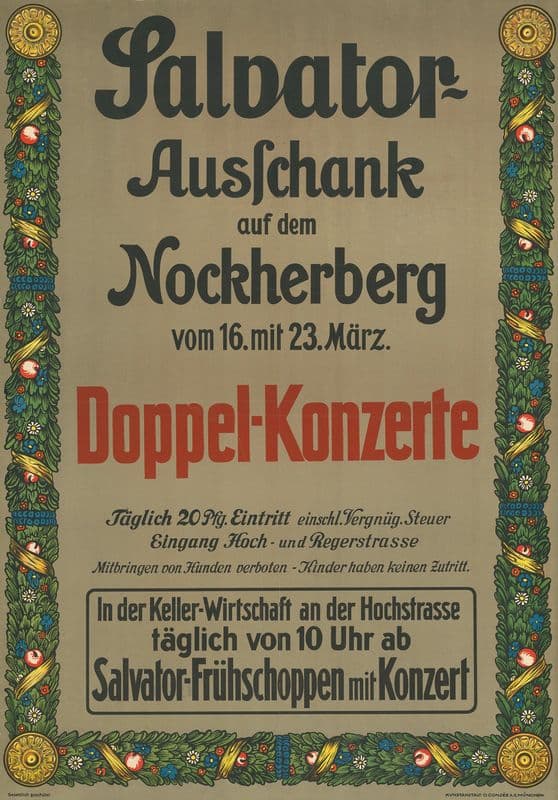 Salvator-Ausschank auf dem Nockherberg, Frühschoppen mit Konzert (ca. 1899 - 1914) as a canvas print