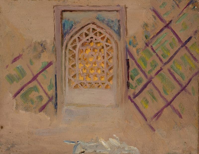 Samarkand, window. From the journey to Turkestan as a canvas print