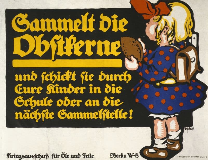 Sammelt die Obstkerne as a canvas print