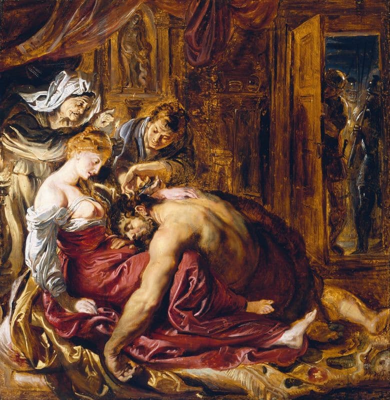 Samson and Delilah (1604-1614) as a canvas print