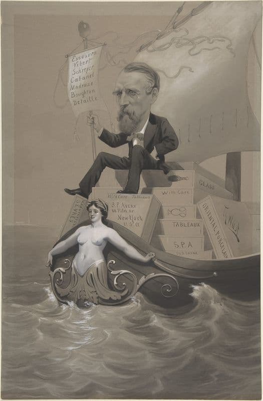 Samuel P. Avery Transporting His Treasures Across the Sea (ca. 1875–80) as a canvas print