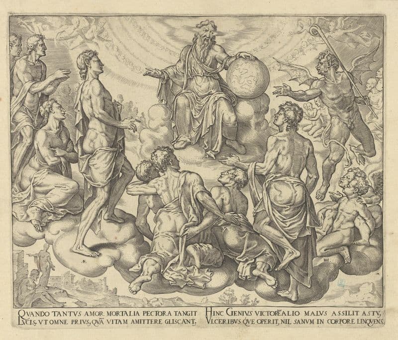 Satan Challenging The Lord to Remove his Protection from Job as a canvas print