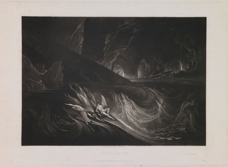 Satan on the Burning Lake (Book 1, Line 192) (1824–1827) as a canvas print