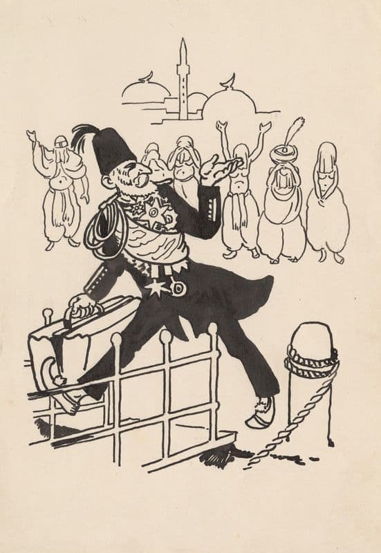 Satirical Drawing IV. as a canvas print