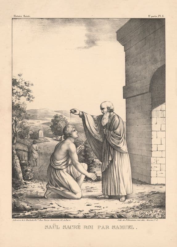Saul sacre roi par Samuel as a canvas print