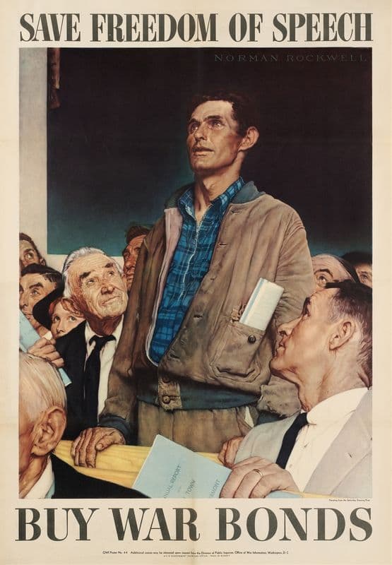 Save freedom of speech. Buy war bonds as a canvas print