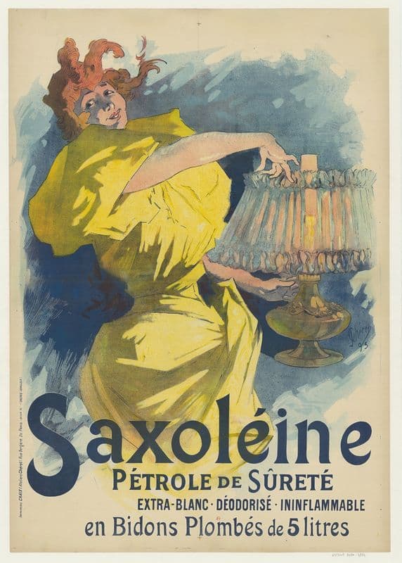 Saxoléine, Pétrole de Sûreté. Extra-blanc, déodorisé, ininflammable. En bidons plombés de 5 litres as a canvas print