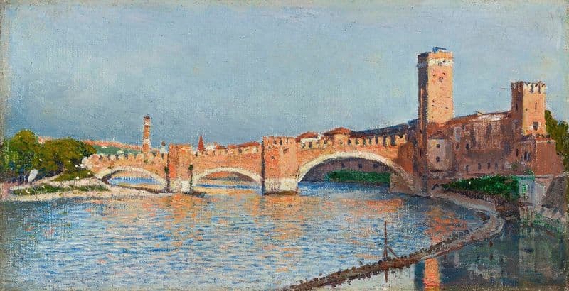 Scaliger Bridge in Verona as a canvas print