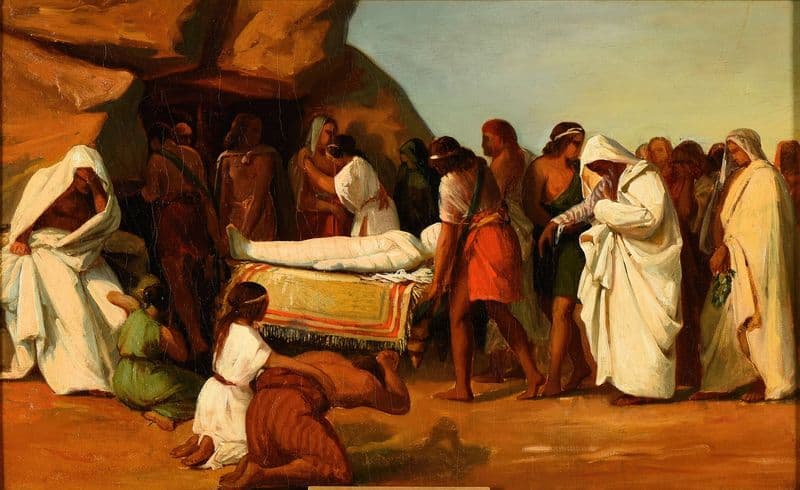 Scène de funérailles as a canvas print