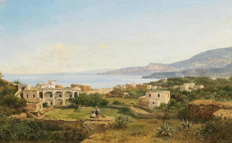 Scene On Ischia as a canvas print