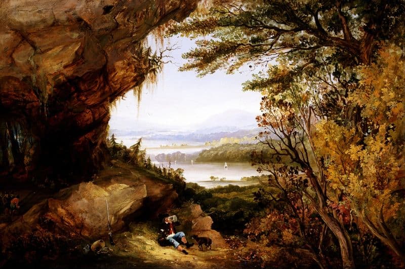 Scene on the Hudson (Rip Van Winkle) as a canvas print