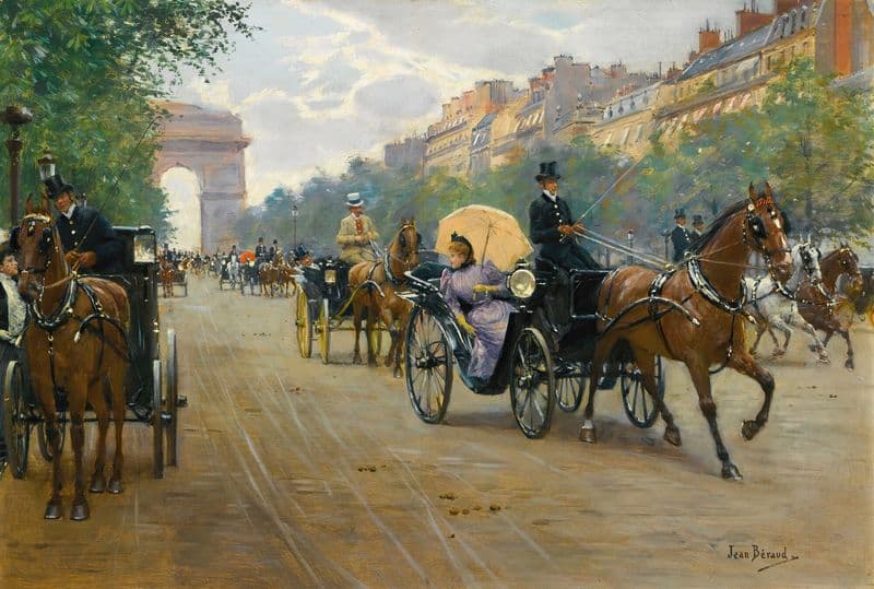 Scène Sur Les Champs-Élysées as a canvas print