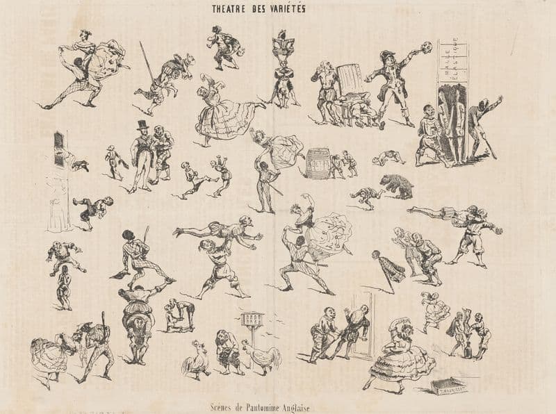 Scènes de pantomime anglaise as a canvas print