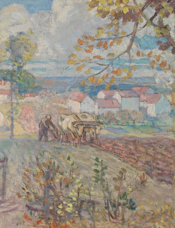 Scènes de village as a canvas print