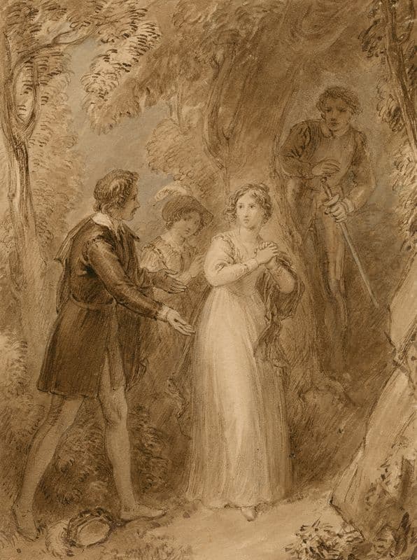 Scenes from Two gentlemen of Verona as a canvas print