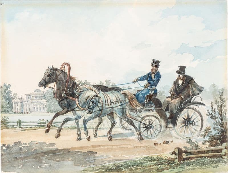 Scenes of Life in Russia in the 19th Century Pl.13 (1842-1844) as a canvas print