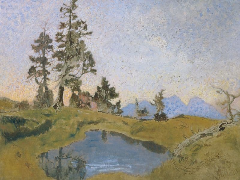 Scheiblahn mit Zirben as a canvas print