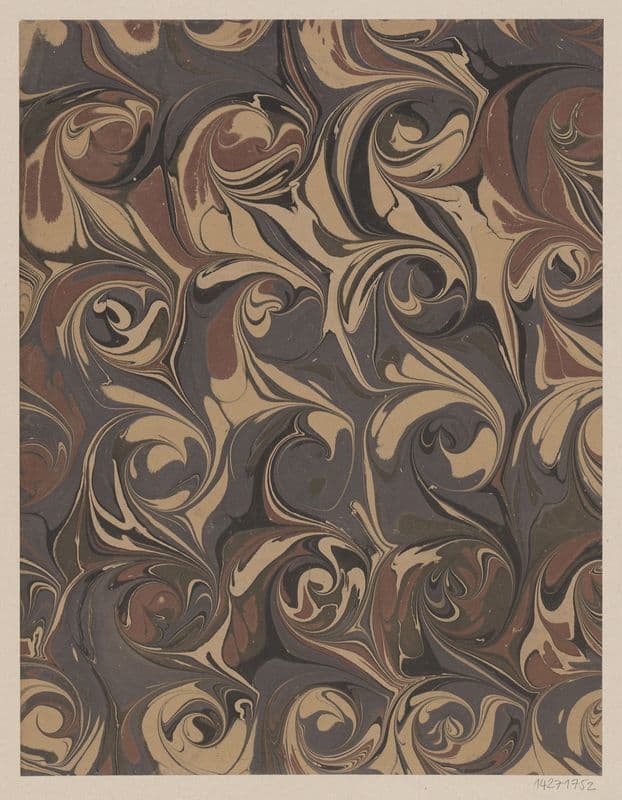 Schneckenmarmorpapier as a canvas print