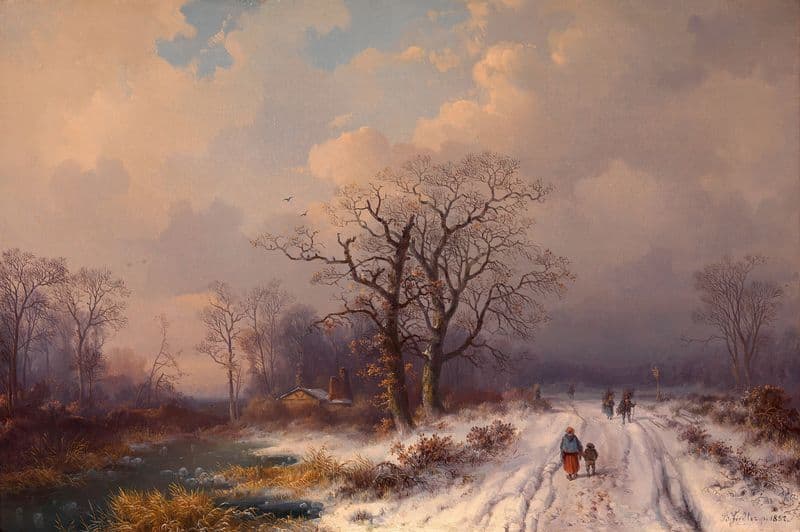 Schneelandschaft as a canvas print