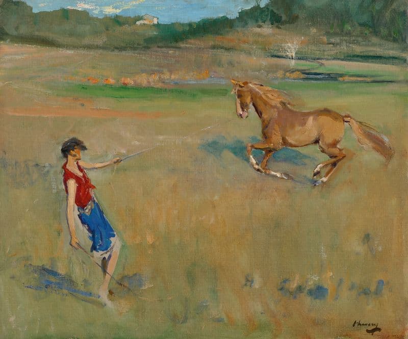 Schooling the Pony as a canvas print