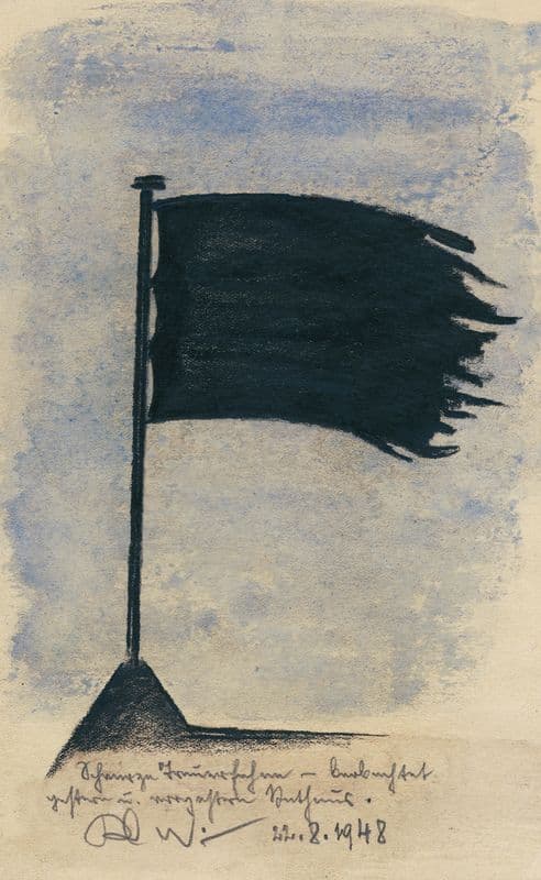 Schwarze Trauerfahne as a canvas print