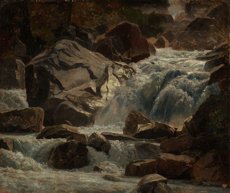 Schweizer Bergbach as a canvas print