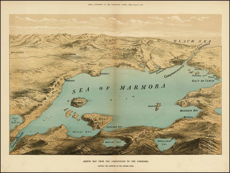 Sea of Marmara, during the Russo-Turkish War as a canvas print