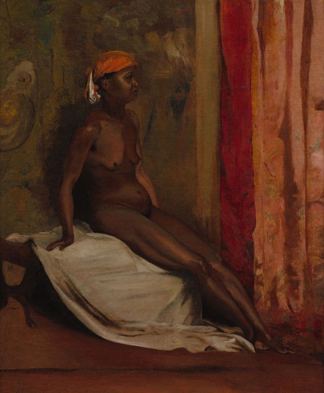 Seated African Woman (1860s) as a canvas print