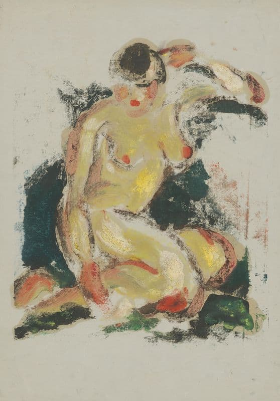 Sediaca žena as a canvas print