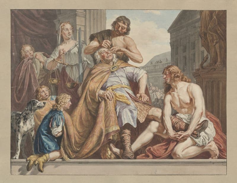 Seleucus laat zijn oog uitsteken (1798-1802) as a canvas print