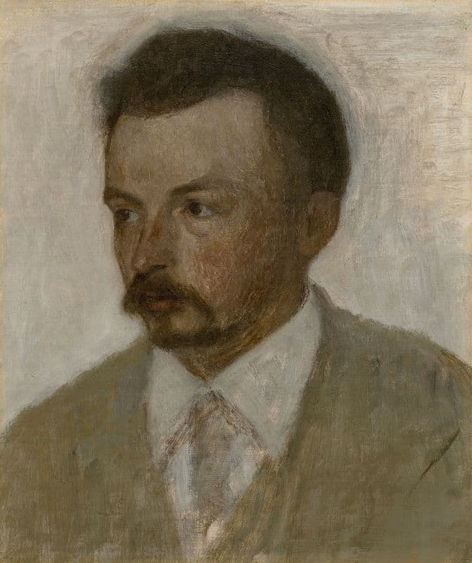 Selv-portræt (Self-portrait) as a canvas print