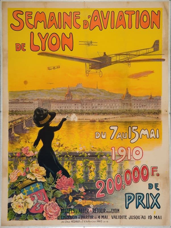Semaine d’aviation de Lyon as a canvas print