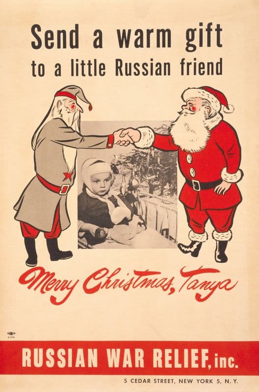 Send a warm gift to a little Russian friend as a canvas print