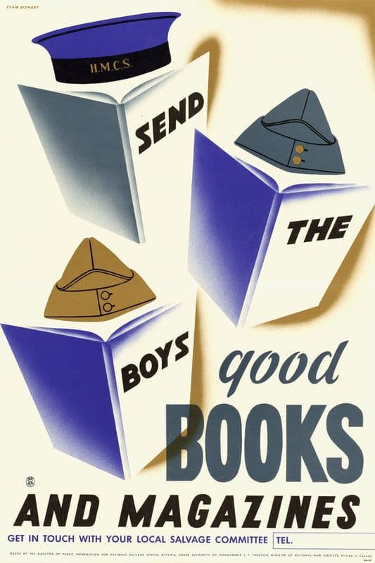Send The Boys Good Books And Magazines as a canvas print