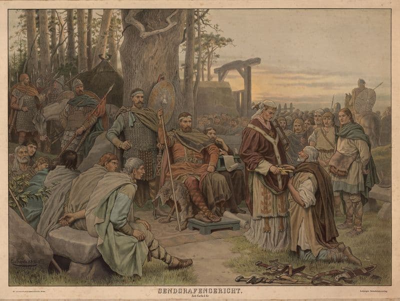 Sendgrafengericht. Zeit Carls d.Gr as a canvas print
